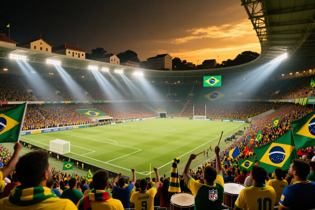 Estádio do Maracanã com a torcida