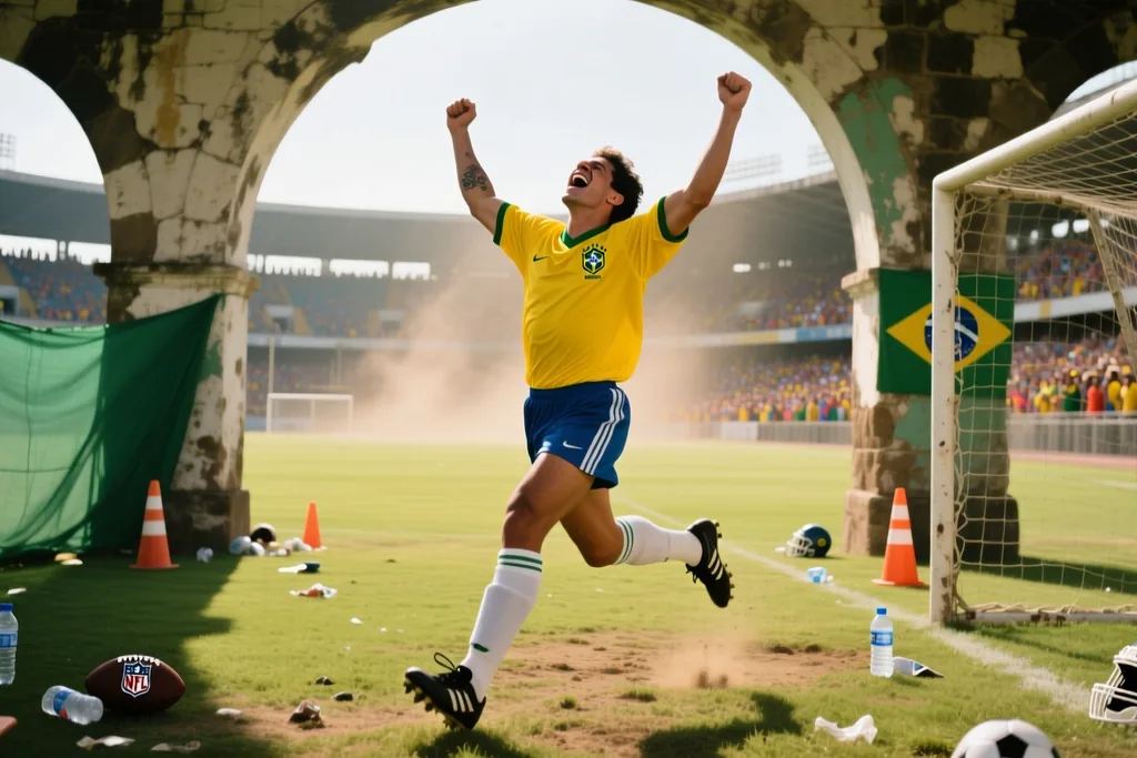 Cena de futebol brasileiro